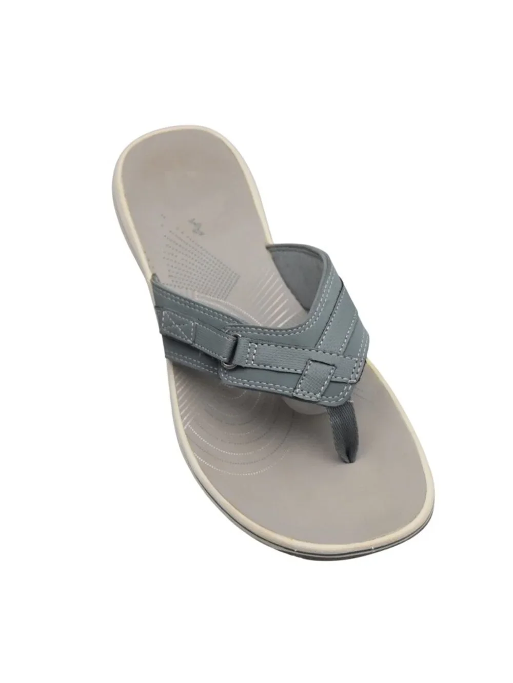 Clarks Cloudsteppers Breeze Sea Womens Size 10 Blue Grey Sandals Flip Flops